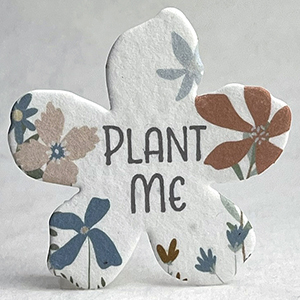 seed paper modern garden printed flower shapes